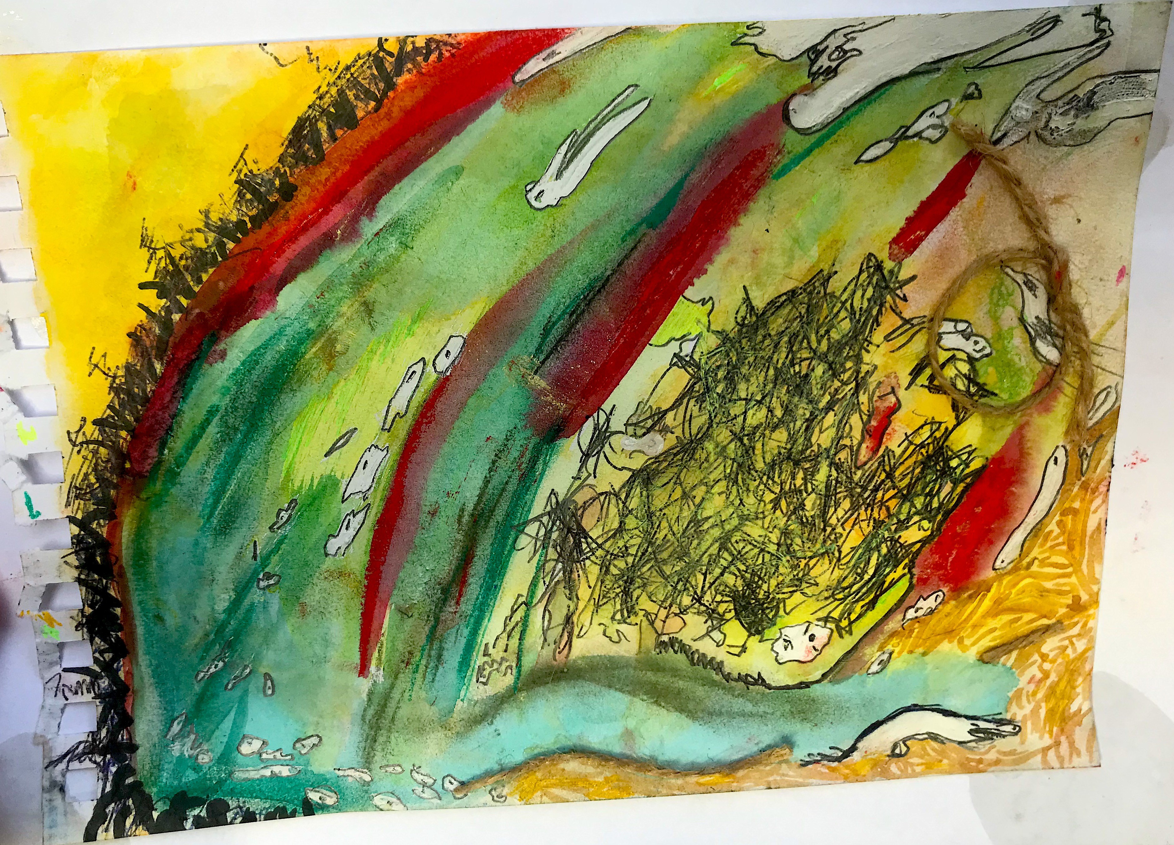 Improvised Painting 3: Planet of Flah