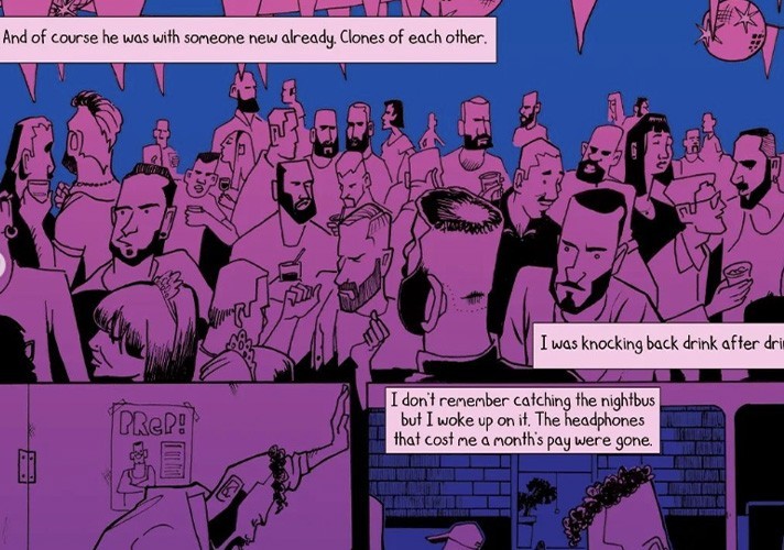 The graphic novel panel that inspired the artwork (© Ed Firth)