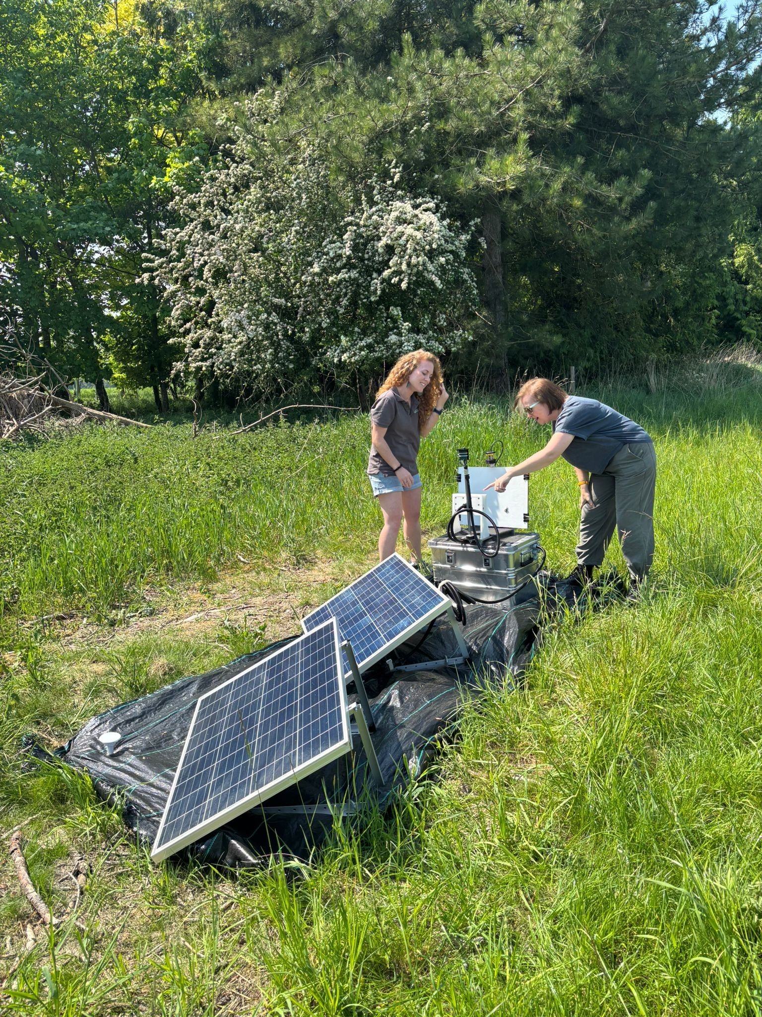 ellie with UKCEH solar powered system