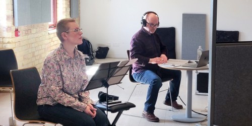 Ailis Ni Riain and David Lefeber (sound engineer)